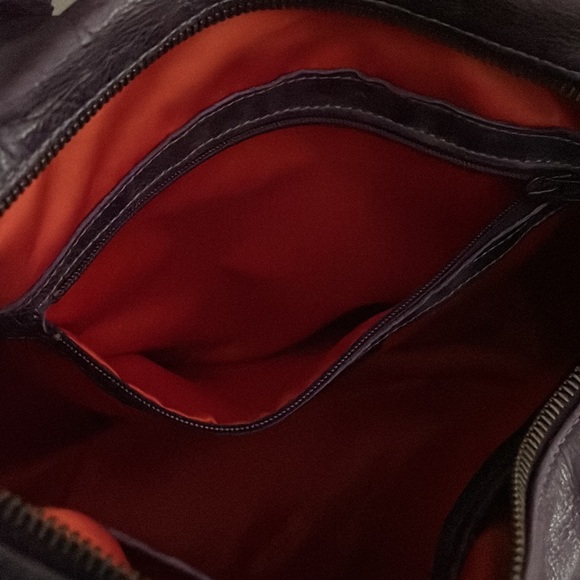 Brontibay Paris Purple Leather and Gold Bowling Handbag - Picture 12 of 13